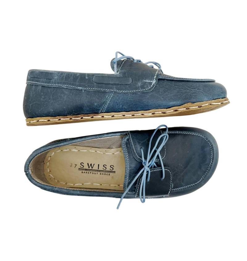 Mens Grounding Shoes, Barefoot Shoes Mens, Sky Blue, Groudning Copper Rivets, Leather Sole von Groudingschuhe