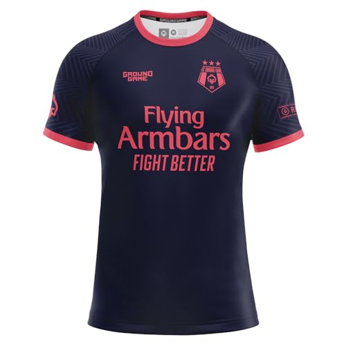 Ground Game Rashguard Herren BJJ MMA Kompressionsshirt Herren Kurzarm, Kampfsport Funktionsshirt FC Armbar, Dunkelblau, M Ground Game Rashguard Herren BJJ MMA Kompressionsshirt Herren Kurzarm, Kampfsport Funktionsshirt FC Armbar, Dunkelblau, M von Ground Game