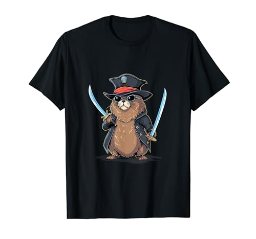 Pirat Murmeltier Seeräuber Piratenkostüm Kinder Jungen T-Shirt Pirat Murmeltier Seeräuber Piratenkostüm Kinder Jungen T-Shirt von Groundhog Pirate Party Halloween Costumes