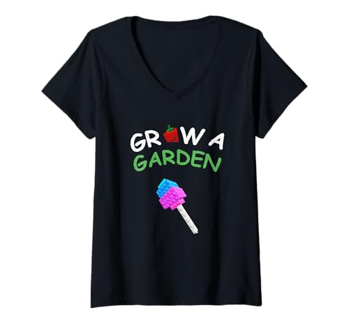 Damen Grow A Garden Magic Candy Blossom Gamer Ästhetisches Design T-Shirt mit V-Ausschnitt Damen Grow A Garden Magic Candy Blossom Gamer Ästhetisches Design T-Shirt mit V-Ausschnitt von Grow A Garden Candy Blossom Fruit Tree