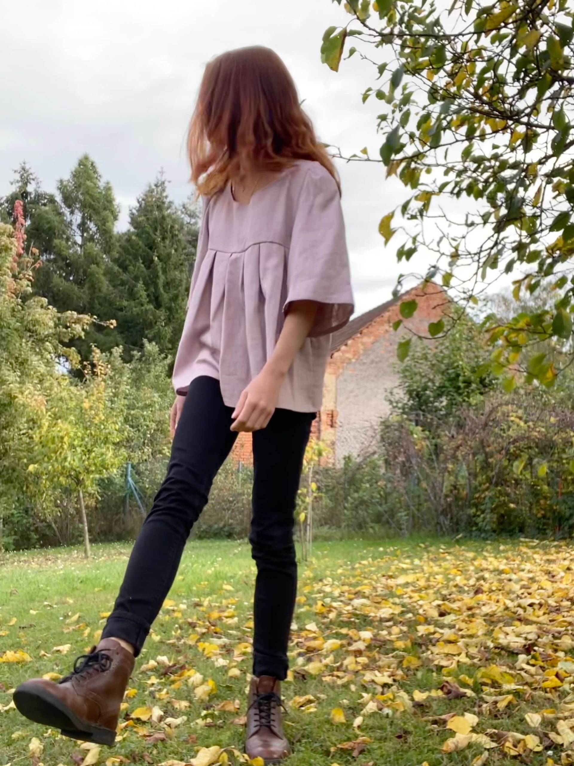 100% Leinen Vintage Rosa Bluse 100% Leinen Vintage Rosa Bluse von GrowInFlow