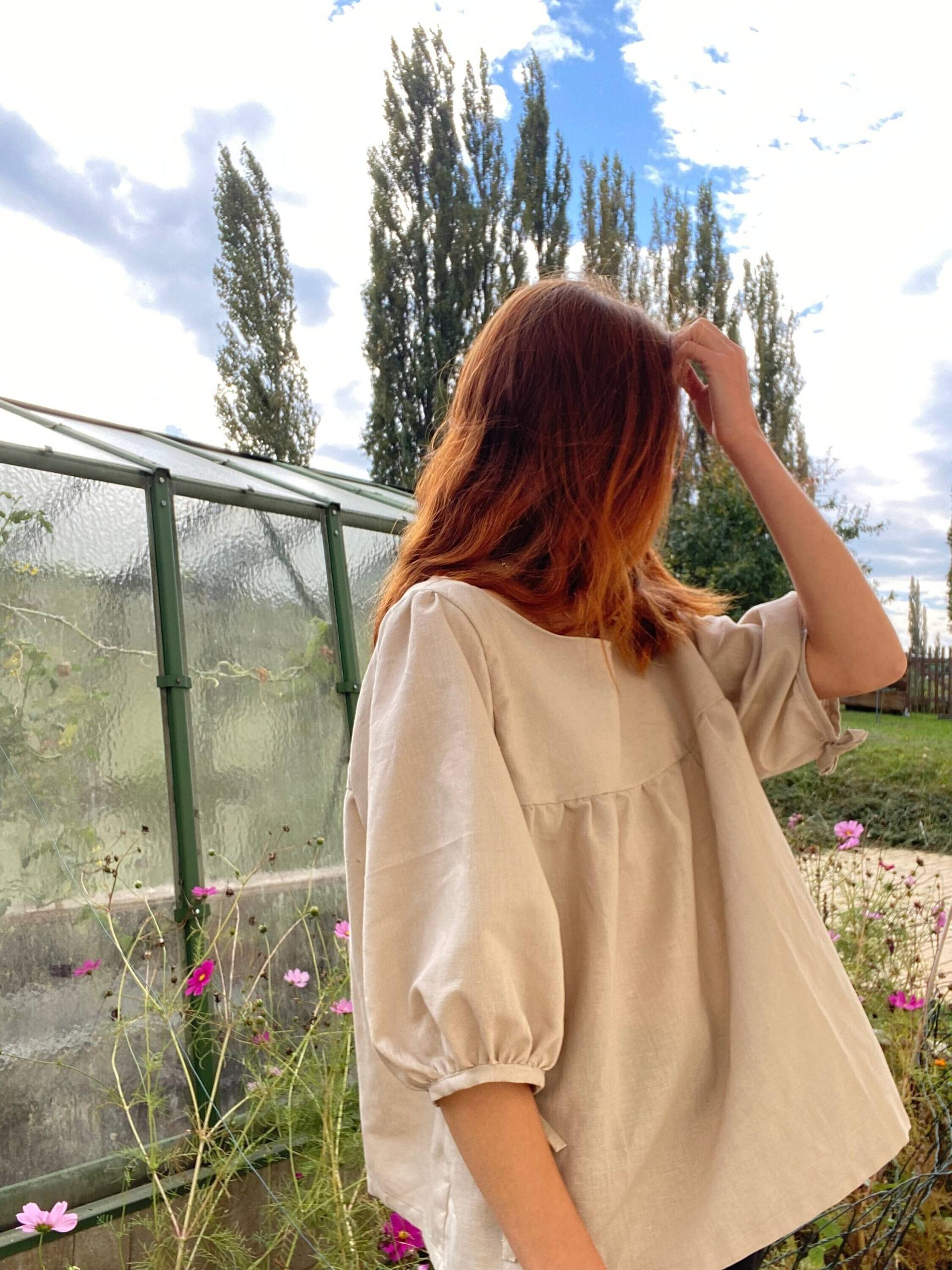 100% Ramiebeige Bluse 100% Ramiebeige Bluse von GrowInFlow