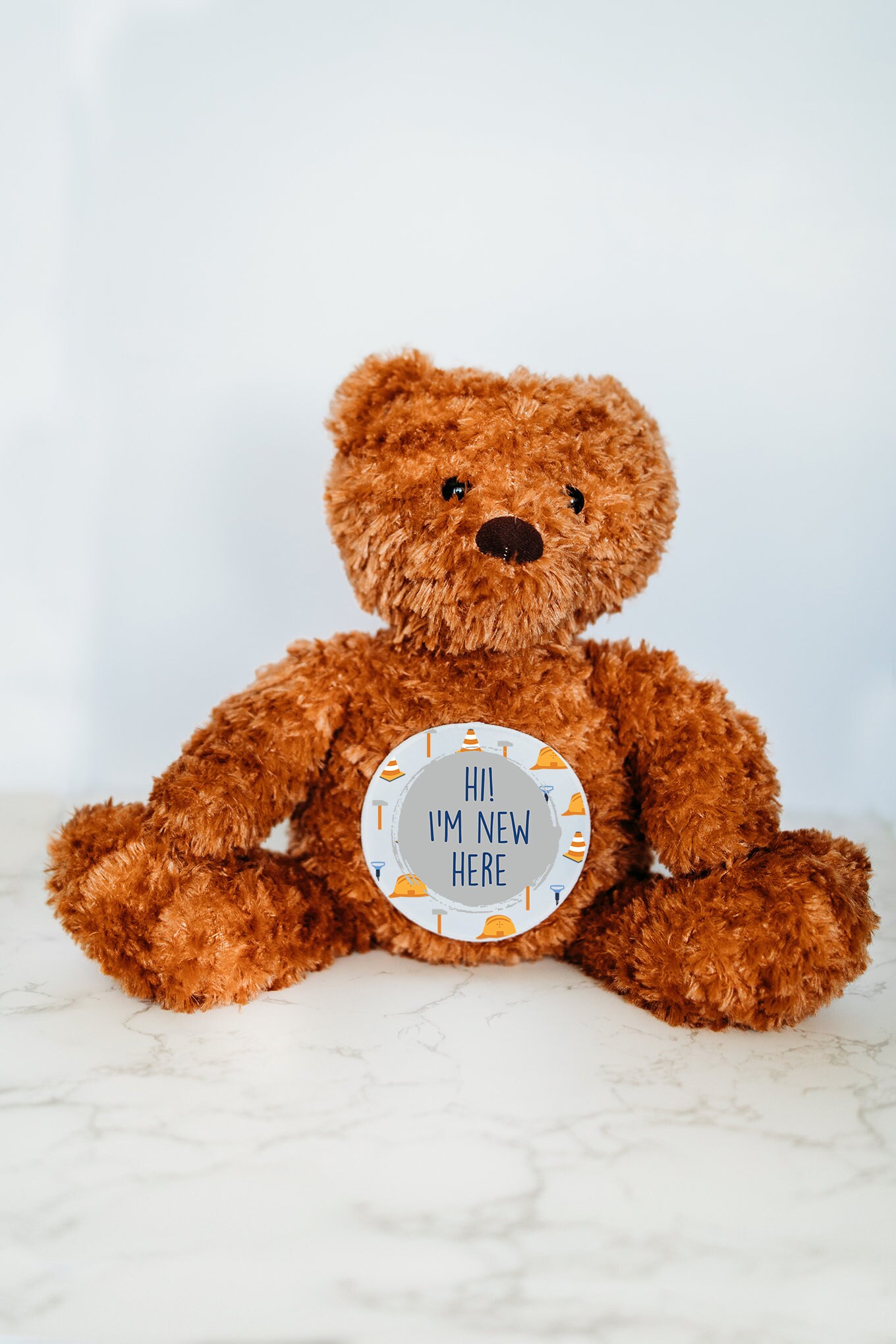 Bear Werkzeuge Monatlicher Meilenstein Kuscheltier, Baby Meilenstein, Personalisiertes Geburtsanzeige, Babys Erstes Kuscheltier von GrowWithMeStuffy