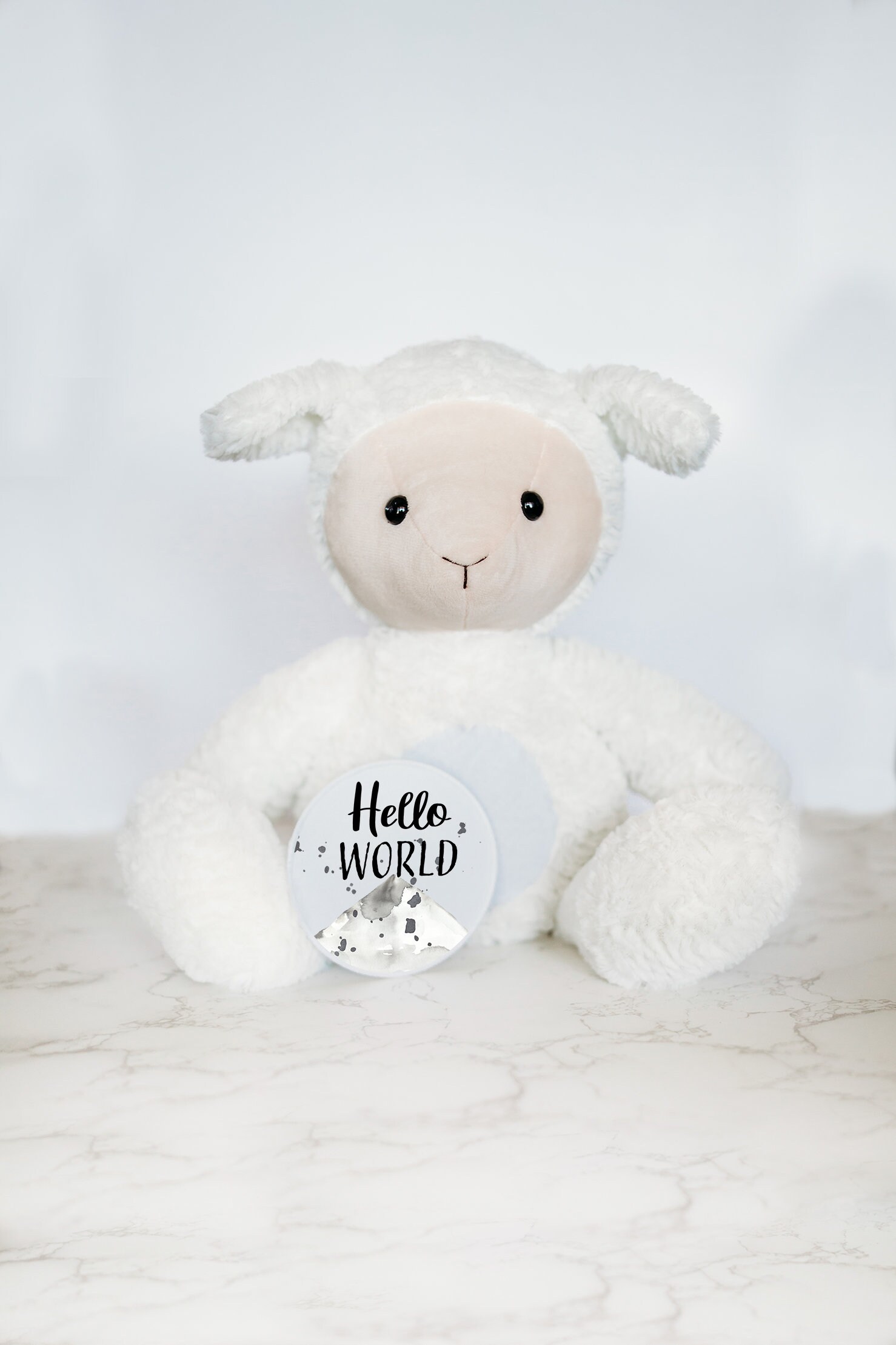 Lamm Berg Monatlicher Meilenstein Kuscheltier, Baby Meilenstein, Personalisiertes Monatliche Meilensteine, Kuscheltier von GrowWithMeStuffy