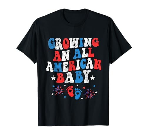 Growing An American Baby 4. Juli Schwangerschaftsankündigung T-Shirt Growing An American Baby 4. Juli Schwangerschaftsankündigung T-Shirt von Growing An All American Baby 4th Of July Pregnancy