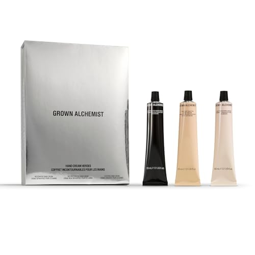 Grown Alchemist Hand Cream Heroes - Luxury Hand Cream Set x 3, Rich, Restorative and Soothing Moisturiser – Natural, Non-Greasy, Nourish & Moisturise Dry Hands - Gift Sets for Women, Christmas von Grown Alchemist