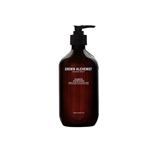 Grown Alchemist Shampoo: Damaszener Rose, Schwarzer Pfeffer, Salbei - Shampoo für gesundes, hydratisiertes und glänzendes Haar - Stärkt Strähnen und Haarfollikel - 500mL von Grown Alchemist