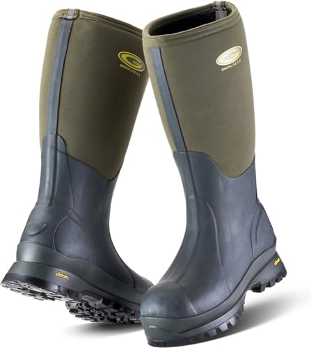 Grubs Gummistiefel Snowline Wellies Green-39/40 von Grubs