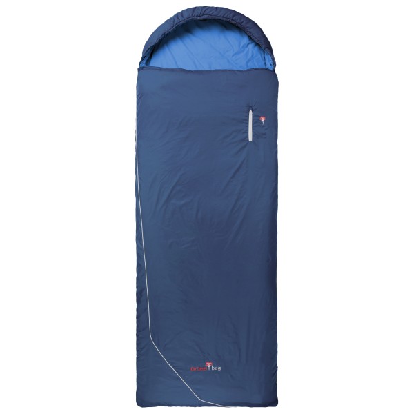 Grüezi Bag - Biopod Wolle Camp Cotton Comfort - Kunstfaserschlafsack Gr bis 191 cm Körpergröße - 225 x 80 cm blau von Grüezi Bag