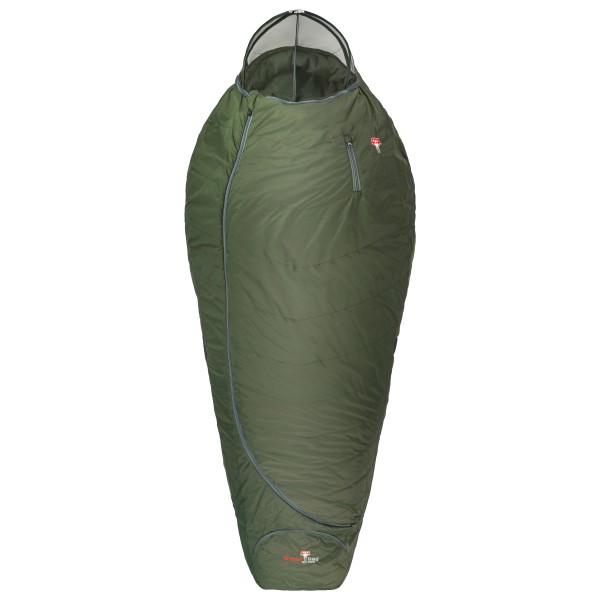 Grüezi Bag - Biopod Wolle Survival Ice XXL - Daunenschlafsack Gr 205 cm - 235 x 95 x 67 cm grün von Grüezi Bag