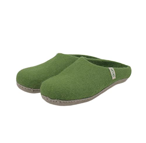 Grült Felt Slipper EU-38, made from sheep's wool with leather sole, Filz Hausschuhe für Damen, Herren | Pantoffel | filzschuhe von Grült