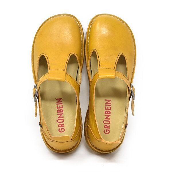 Grünbein Shoes Spangen-Ballerinas Paula II Naturform lose Einlage gelb Grünbein Shoes Spangen-Ballerinas Paula II Naturform lose Einlage gelb von Grünbein Shoes