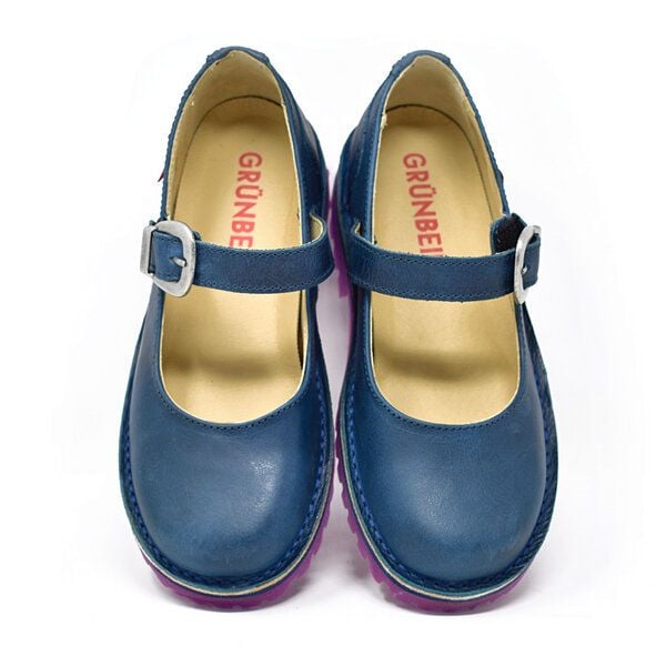 Grünbein Shoes Spangen-Ballerinas Vivienne lose Einlage blau-lila von Grünbein Shoes