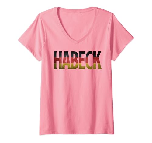 Damen Habeck Grüne Bündnis 90 Deutscher Politiker T-Shirt mit V-Ausschnitt von Grüne Geschenk Habeck Geschenk