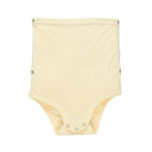 Grünes Glück Baby Body – Zweiteiliger Wolle Seide Body langarm -für entspanntes Umziehen nachts & unterwegs – Einzigartiges Geschenk zur Geburt (natur - Wechselhose, 62/68) von Grünes Glück