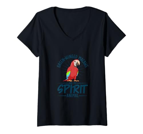 Damen Seelenverwandt mit Grünflügelara T-Shirt mit V-Ausschnitt Damen Seelenverwandt mit Grünflügelara T-Shirt mit V-Ausschnitt von Grünflügelara Designs