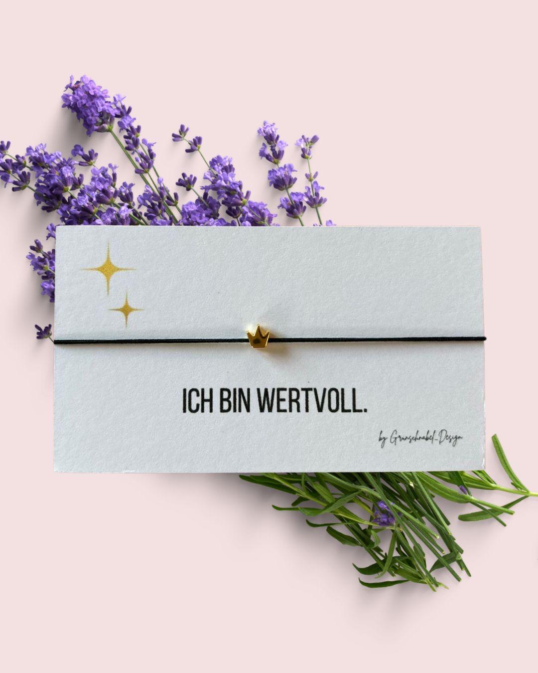 Selbstliebe Armband „Ich Bin Wertvoll." von GruenschnabelDesign