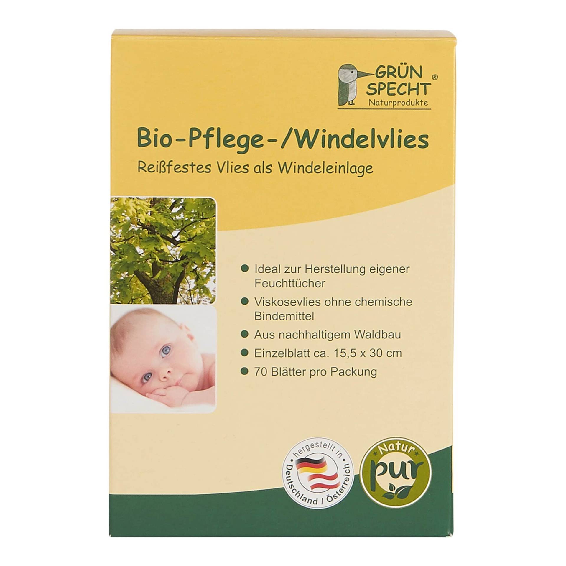 Grünspecht Bio-Pflege/Windelvlies 70Blatt von Grünspecht