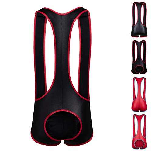 Gruff Pup Impulse Singlet, Schwarz/Rot – Assless, X-Large von Gruff Pup