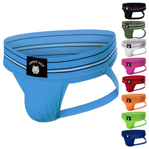 Gruff Pup Quarterback Jockstrap, Turbo Blue UV, X-Large von Gruff Pup