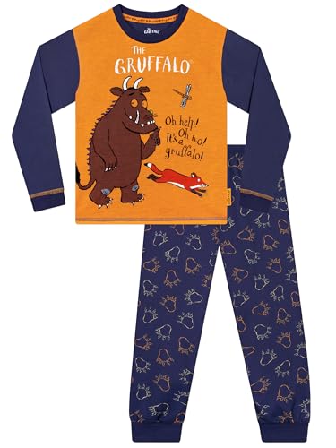 Gruffalo Schlafanzug Jungen | Schlafanzug Kinder | Lang Arm Schlafanzüge Für Kinder | Langarm Pyjama Kinder | Blau 116 von Gruffalo
