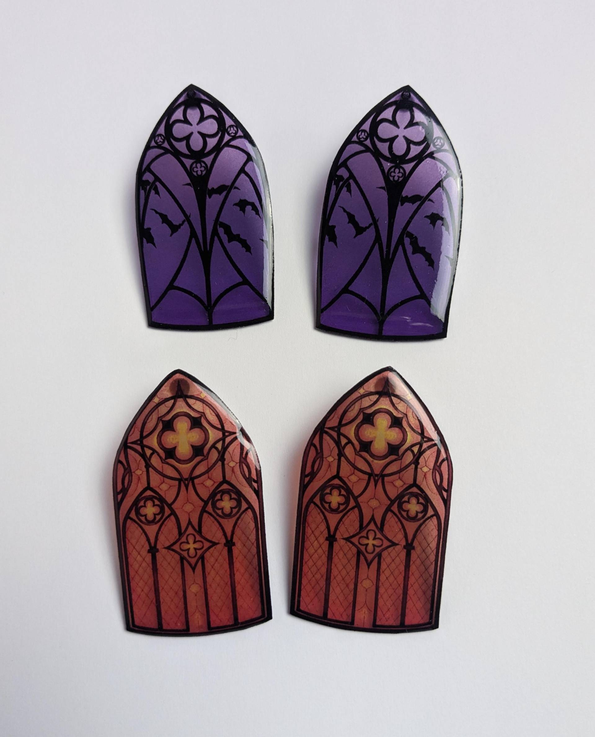 stained Glass Window Earrings stained Glass Window Earrings von GruftiTrinkets