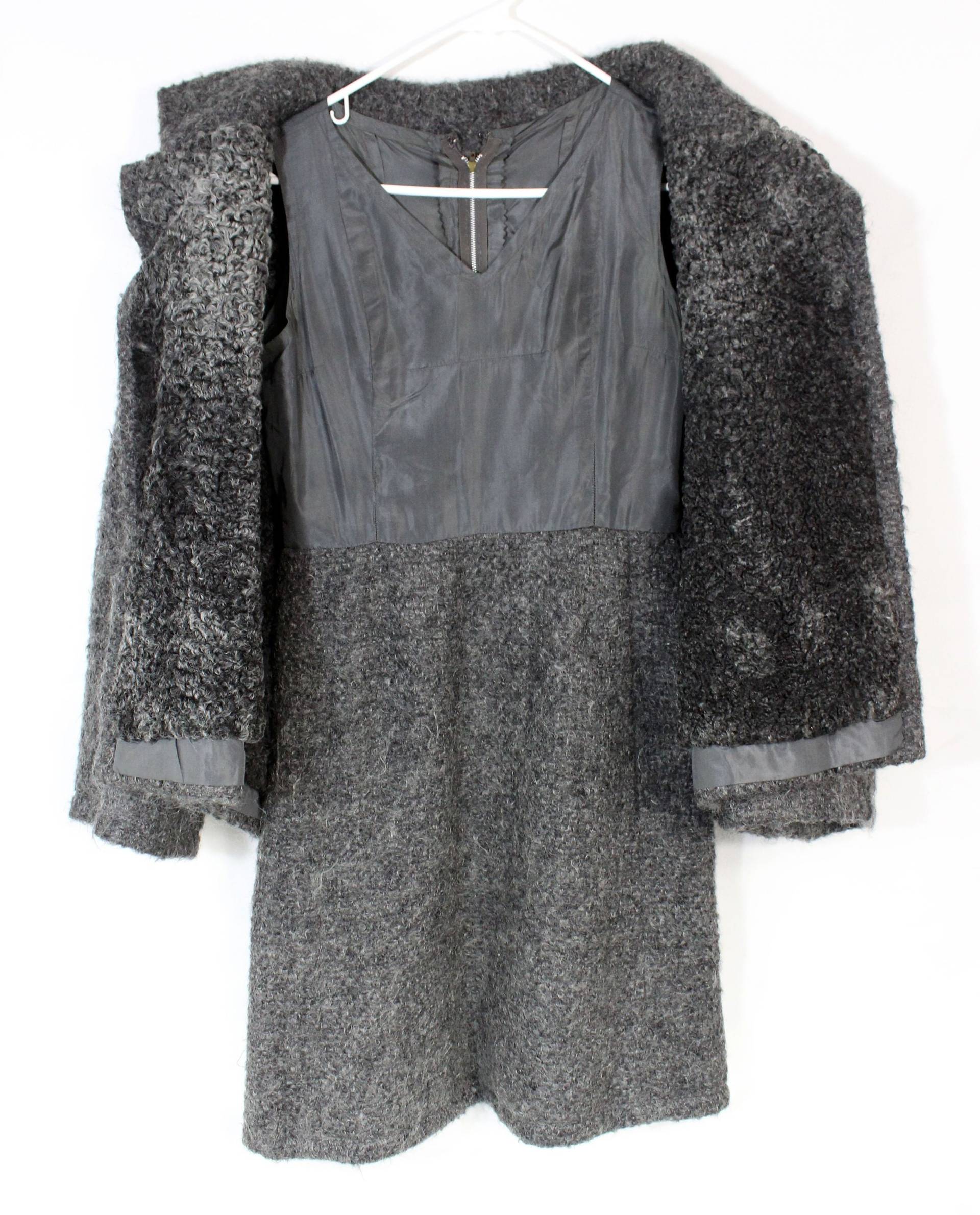 Rare Vintage Stop Senes Rome Gray Curled Wool Womens Dress Swing Jacket Outfit Rare Vintage Stop Senes Rome Gray Curled Wool Womens Dress Swing Jacket Outfit von GrumpishKittyVintage