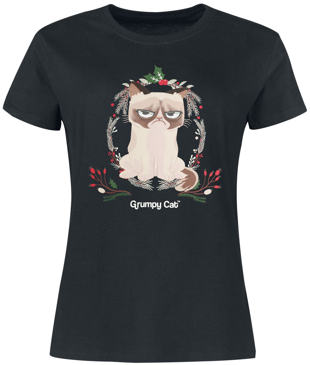 Grumpy Cat T-Shirt - Grumpy Christmas - M bis XXL - für Damen - Größe L - schwarz  - EMP exklusives Merchandise! von Grumpy Cat