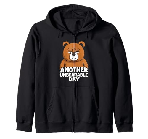 Lustiger Braunbär Another Unbearable Day Geschenk Männer Frauen Kinder Kapuzenjacke Lustiger Braunbär Another Unbearable Day Geschenk Männer Frauen Kinder Kapuzenjacke von Grumpy Cute Teddy Bear Animal Lover Graphic Design