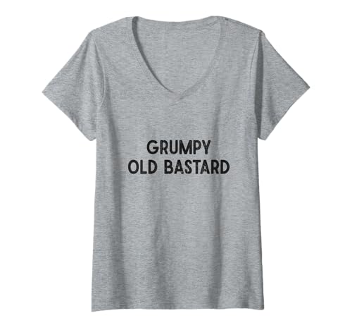 Damen Mürrischer Alter Mistkerl T-Shirt mit V-Ausschnitt Damen Mürrischer Alter Mistkerl T-Shirt mit V-Ausschnitt von Grumpy Old Man T Shirt Gifts