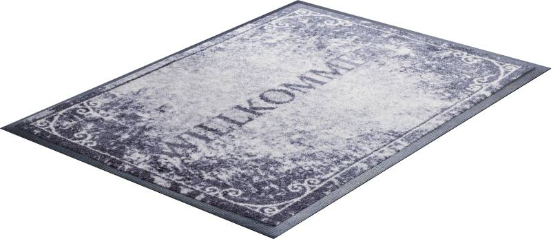 Grund Fußmatte "Willkommen" rechteckig 8 mm Höhe Schmutzfangmatte, mit Spruch, In- und Outdoor geeignet, waschbar von Grund