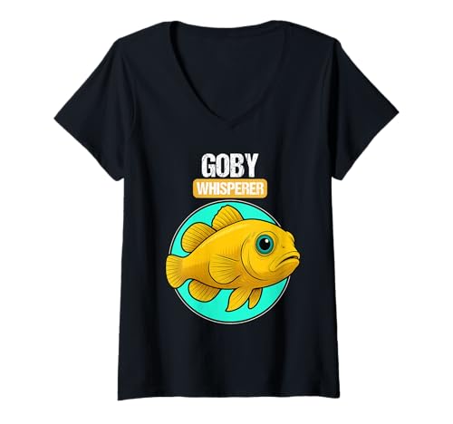 Damen Grundeln Grundel Gobies Goby T-Shirt mit V-Ausschnitt von Grundeln Grundel Gobies Goby Tier Shop