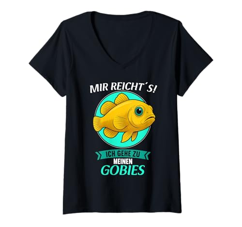 Damen Grundeln Grundel Gobies Goby T-Shirt mit V-Ausschnitt Damen Grundeln Grundel Gobies Goby T-Shirt mit V-Ausschnitt von Grundeln Grundel Gobies Goby Tier Shop