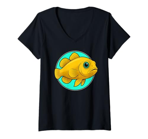 Damen Grundeln Grundel Gobies Goby T-Shirt mit V-Ausschnitt Damen Grundeln Grundel Gobies Goby T-Shirt mit V-Ausschnitt von Grundeln Grundel Gobies Goby Tier Shop
