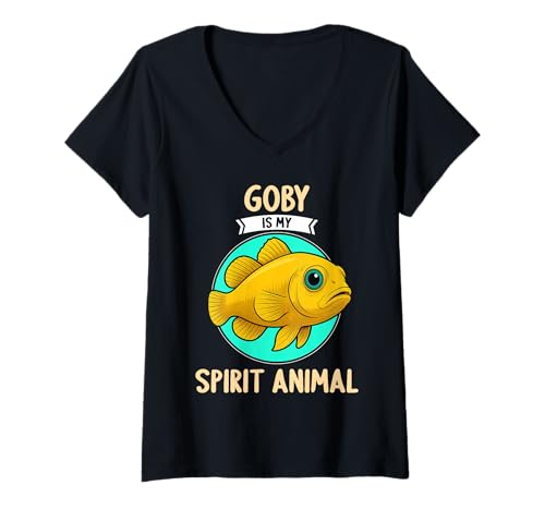 Damen Grundeln Grundel Gobies Goby T-Shirt mit V-Ausschnitt Damen Grundeln Grundel Gobies Goby T-Shirt mit V-Ausschnitt von Grundeln Grundel Gobies Goby Tier Shop