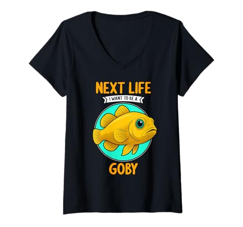 Damen Grundeln Grundel Gobies Goby T-Shirt mit V-Ausschnitt Damen Grundeln Grundel Gobies Goby T-Shirt mit V-Ausschnitt von Grundeln Grundel Gobies Goby Tier Shop