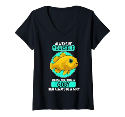 Damen Grundeln Grundel Gobies Goby T-Shirt mit V-Ausschnitt von Grundeln Grundel Gobies Goby Tier Shop