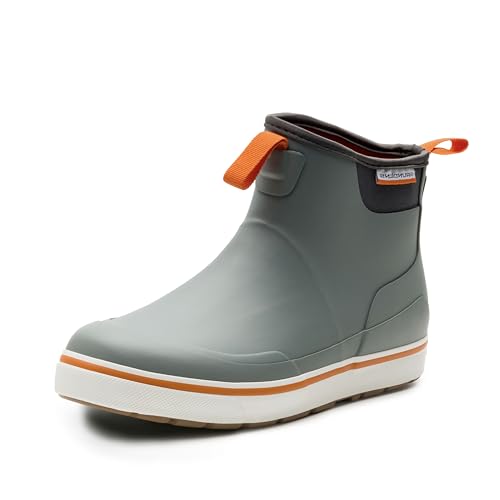 Grundens Herren DECK-BOSS Stiefelette | Strapazierfähig, Wasserdicht, Monument Grey, 42 EU von Grundéns