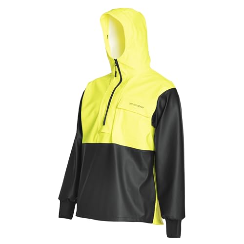 Grundéns Neptune wasserdichter Anorak | Verstellbare Kapuze und Helm, Hi-Vis Yellow, 2XL von Grundéns