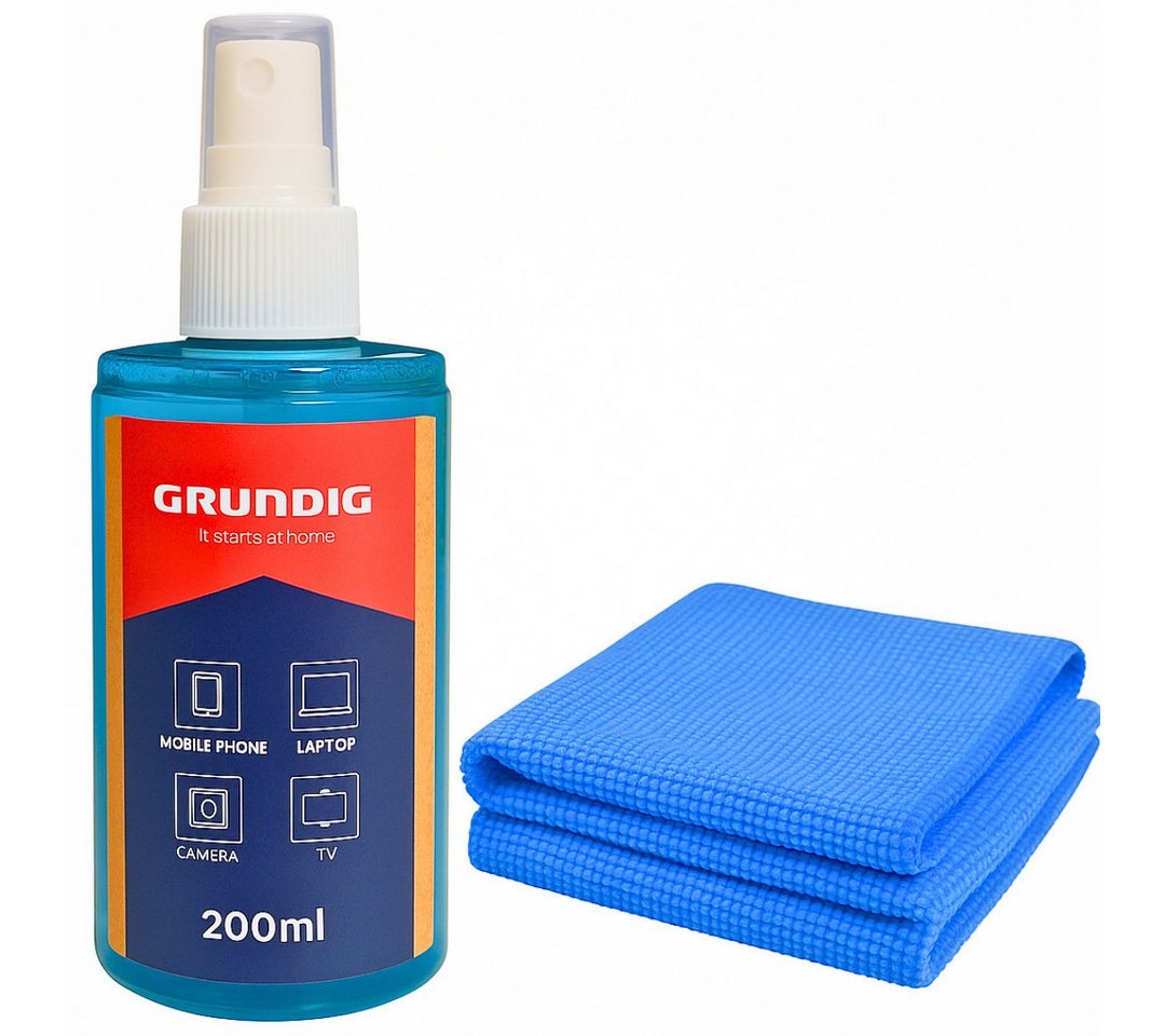 Grundig Grundig Bildschirmreiniger Set 200 ml + Mikrofasertuch für TV & Handy Reinigungsspray von Grundig