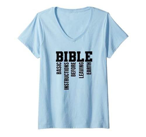 Damen Grundlegende Anweisungen vor dem Verlassen der Erde - T-Shirt mit V-Ausschnitt Damen Grundlegende Anweisungen vor dem Verlassen der Erde - T-Shirt mit V-Ausschnitt von Grundlegende Anweisungen vor dem Verlassen der