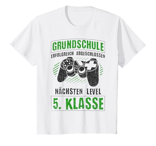 Kinder Grundschule abgeschlossen Nächstes Level 5. Klasse T-Shirt Kinder Grundschule abgeschlossen Nächstes Level 5. Klasse T-Shirt von Grundschul Abschluss Geschenk 5.Klasse Einschulung