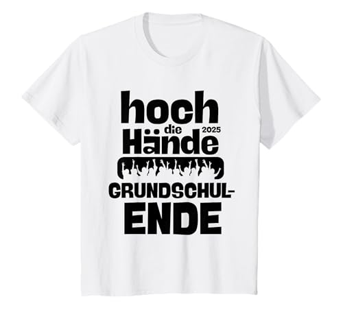 Kinder Hoch die Hände Grundschulende 2025 Grundschulabsolventen T-Shirt von Grundschulabschluss 2025 4.Klasse