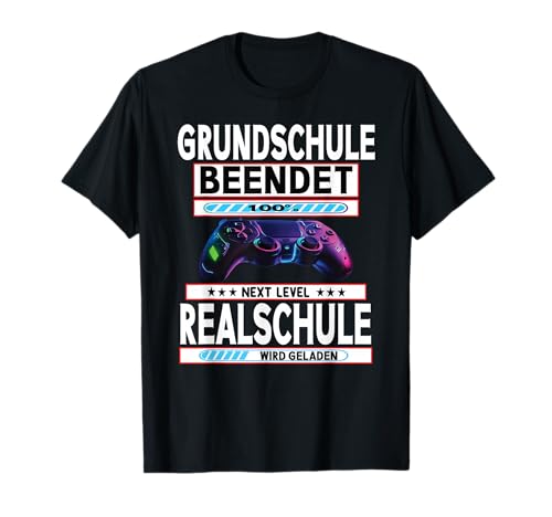 Einschulung Realschule Kinder Schulstart 5. Klasse Gaming T-Shirt Einschulung Realschule Kinder Schulstart 5. Klasse Gaming T-Shirt von Grundschule Abschluss Geschenke Mädchen Jungen