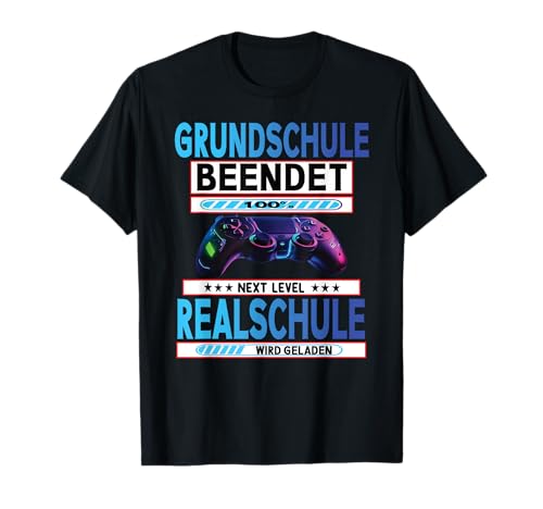 Einschulung Realschule Kinder Schulstart 5. Klasse Gaming T-Shirt Einschulung Realschule Kinder Schulstart 5. Klasse Gaming T-Shirt von Grundschule Abschluss Geschenke Mädchen Jungen