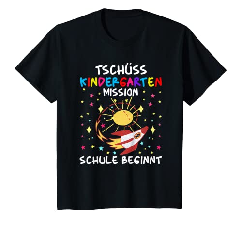 Kinder TSCHÜSS KINDERGARTEN - MISSION SCHULE Beginnt T-Shirt von Grundschule Einschulung - Shirts & Co. Geschenk