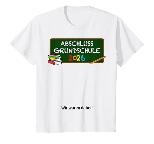 Kinder Abschluss Grundschule 2026 Abschied Schüler T-Shirt Kinder Abschluss Grundschule 2026 Abschied Schüler T-Shirt von Grundschule Gästebuch unterschreiben Andenken