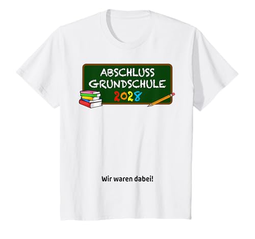 Kinder Abschluss Grundschule 2028 Abschied Schüler T-Shirt Kinder Abschluss Grundschule 2028 Abschied Schüler T-Shirt von Grundschule Gästebuch unterschreiben Andenken