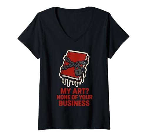 Damen Angry Artist Burnout Humor Creative Rage Art Block T-Shirt T-Shirt mit V-Ausschnitt Damen Angry Artist Burnout Humor Creative Rage Art Block T-Shirt T-Shirt mit V-Ausschnitt von Grunge Creative Chaos Art Block Artist Humor Merch