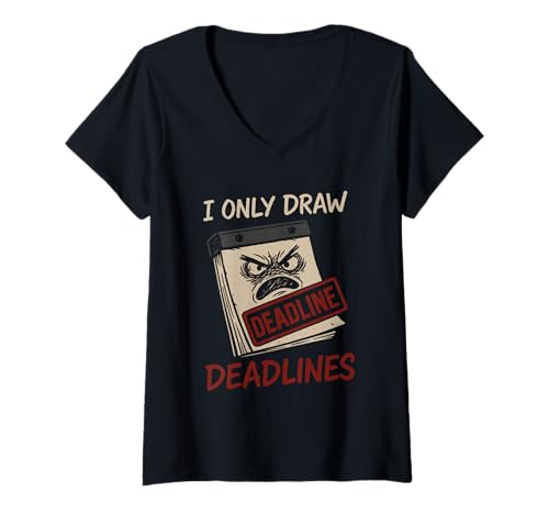 Damen Angry Artist Burnout Humor Creative Rage Art Block T-Shirt T-Shirt mit V-Ausschnitt Damen Angry Artist Burnout Humor Creative Rage Art Block T-Shirt T-Shirt mit V-Ausschnitt von Grunge Creative Chaos Art Block Artist Humor Merch